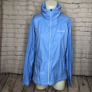 Columbia blue light jacket with hood size large